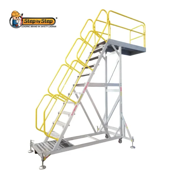 Aluminium Customized Cantilever Platform Ladder