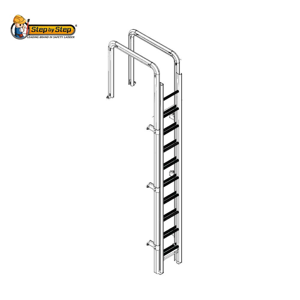 Cat Ladder Company Malaysia | Roof Access Safety Cage Ladder